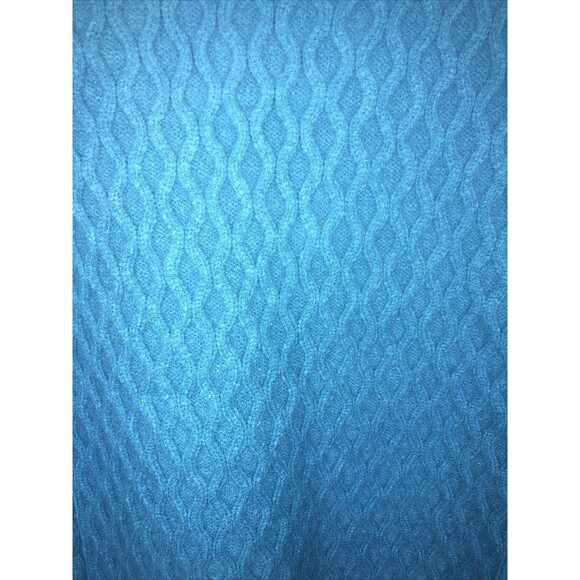 Ann Taylor NWT Women's  Turtleneck Sweater SZ M blue Chunky Fisherman Cable Knit - Picture 4 of 10